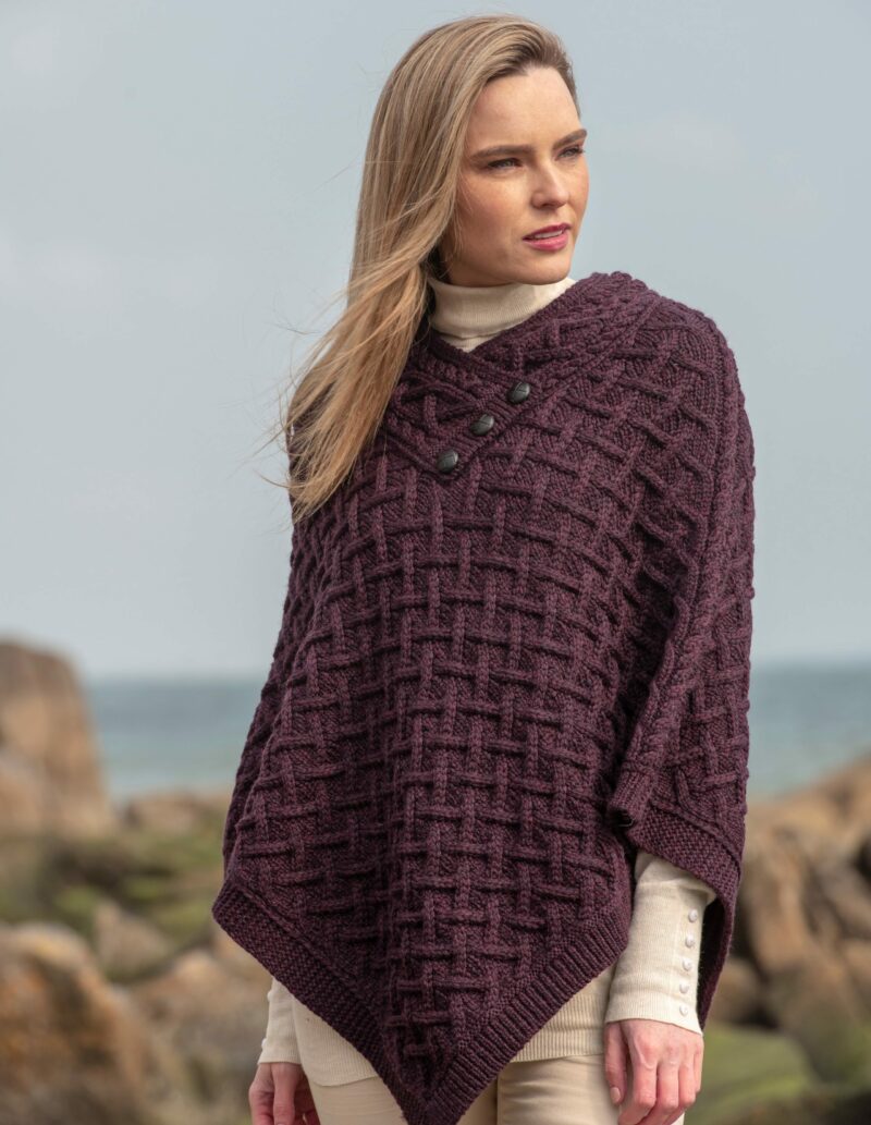 Green Connemara Cape in Super Soft Merino Wool