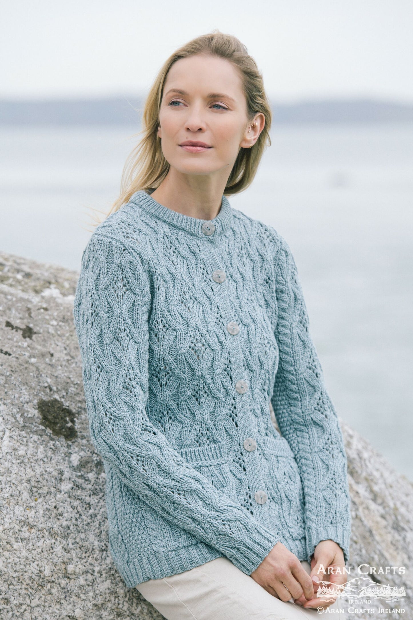 Aran Cardigan Natural