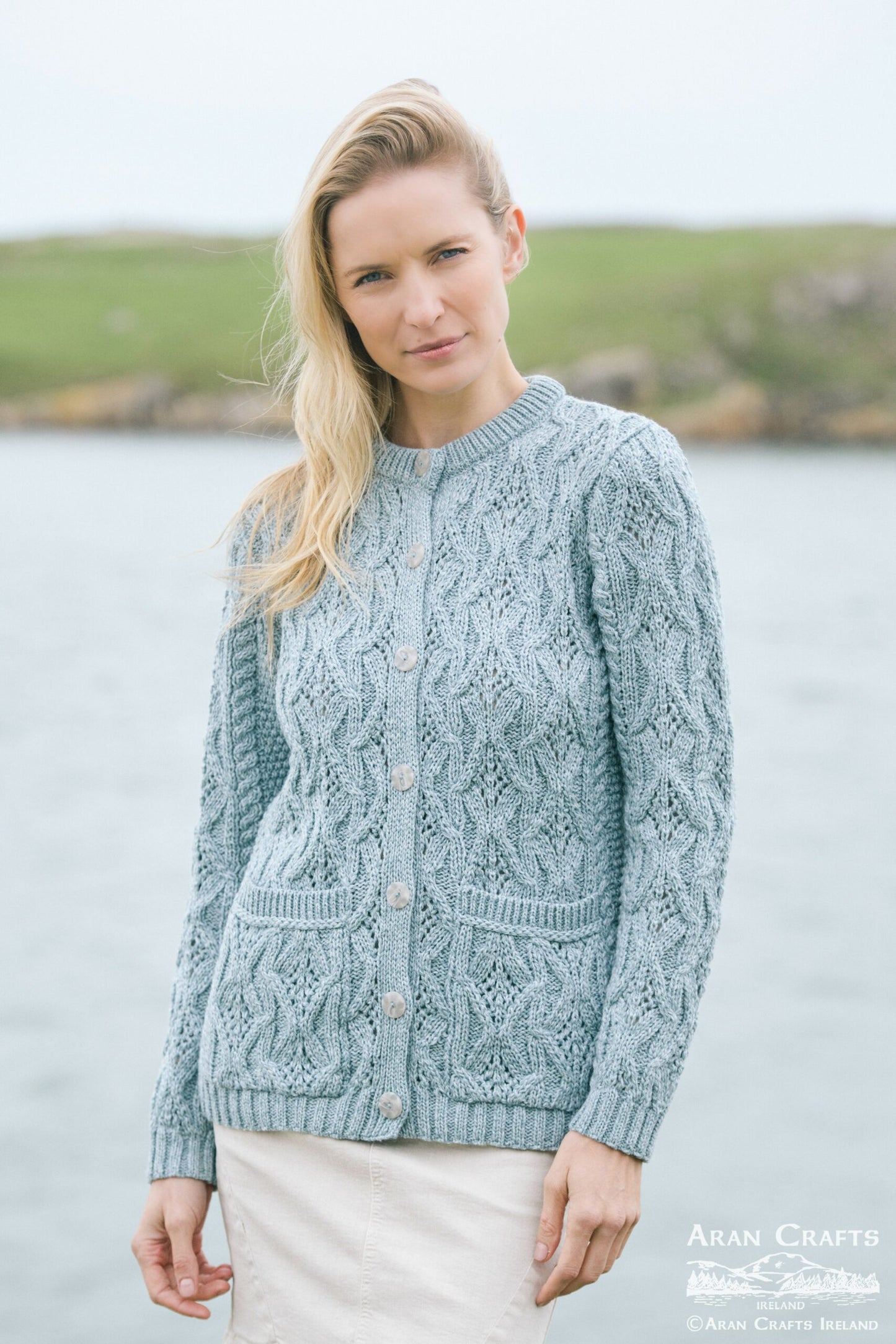 Aran Cardigan Natural